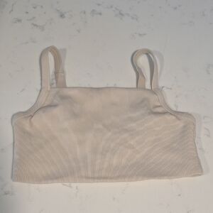 OFFLINE  Aerie Beige Ribbed Crop Top
